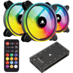 White Shark Jahutus NEBULA-2-B, 120x120x25mm, RGB, 12V, 2000mW, 25dB, 31CFM, H&uuml;drauliline, 1100&plusmn;10%, 5-12V, 270-720&plusmn;10mA, 170&plusmn;10mA