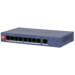 Dahua hallatav l&uuml;liti CS4009-8ET1GT-60, 9xRJ-45, 8x10/100 Mbps PoE, 1xGigabit, 60W PoE, L2, -10 kuni 55&deg;C