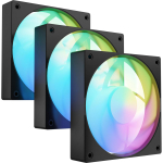 Fury Sai S12 ARGB PWM 3-pack NGF-2412, 4-PIN, FDB, must, ventilaator