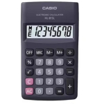 CASIO HL-815L-BK BOX taskukalkulaator, 8-kohaline, 69.5x118mm, must, ergonoomiline, 24 klahvi, AA