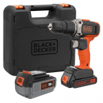 18 V 2 kiirusega puurvasar, &uuml;he varrukaga metallpadrun, 2 x 2,5 Ah aku, 1 A laadija, komplektikarp BCD003MEM2K-QW BLACK DECKER