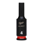 SHOCKWAVE&trade; IMPACT DUTY TRIECIENIZTURĪGAS UZGRIEŽŅU MUCIŅAS, 4 MM 1/4" IMPACT SOCKET DEEP - 1 PC, 4932480251 MILWAUKEE