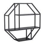 Sienas plaukts SEAFORD 77x22xH77cm, melns AC89690 Allit