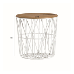 Kafijas galdiņ&scaron; HELENA D48xH45cm, balts 20080 Allit