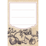 Isekleepuvad sildid 60x90 mm pudelitele, purkidele puuvilja visand - 20 tk BROWIN 660036, 6x0.1x9 cm