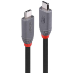 Lindy USB4 240W Type C kaabel 36957 1.5m, 40Gbps, must, USB Type 4 C isane &uuml;hendused