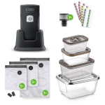 Caso Professional Hand Vacuum Sealer with Accessories | Vacu OneTouch Pro Set | Power 20 W | Black