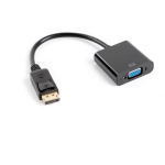 Lanberg adapter DisplayPortist VGA, AD-0002-BK, 0.2m, 1920x1200, must