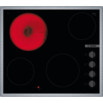 Bosch Keed PKE645CA2E, 4, P&ouml;&ouml;ratavad nupud, Must, Vitrokeramika, 6600W, 9 v&otilde;imsustaset