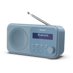 Sharp Tokyo Digitaalne Raadio DR-P420(BL), DAB/DAB+/FM, Bluetooth, 4 x AA, 2 &auml;ratuskella, kaasaskantav, sinine