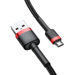 Baseus Cafule Micro USB kaabel CAMKLF-C91, 2m, 1.5A, kiire laadimine, andmeedastus 480 Mb/s, nailonist punutud