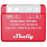 Shelly Wave 1PM Mini LR nutikas Z-Wave relee 3800238071936, 16mm, 35mm, 29mm, 18g, 25dBmW, 868.4MHz, 110-240V, 50/60Hz, 2000W, 8A