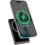 Gembird PB10-WPC15M-LCD-01 Magnetiline juhtmevaba akupank LCD-ga, 10000 mAh, 15W, must