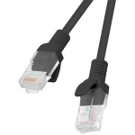 Lanberg patch kaabel PCU5-20CC-0200-BK, 2m, 10 tk, U/UTP, AWG 26, must, RJ45 isane &uuml;hendused