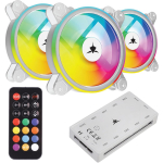 White Shark Jahutus NEBULA-2-W, 120x120x25mm, RGB, 12V, 2000mW, 25dB, 31CFM, H&uuml;drauliline laager, 1100&plusmn;10%, 5-12V