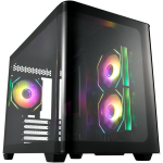 FSP S380-BA korpus, Micro ATX, Mid Tower, 2xUSB 3.0, USB-C, 5 pesa, 160mm CPU, 445mm GPU, 240mm PSU, RGB ventilaatorid