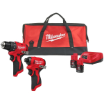 Milwaukee M12 BLPP2D-202B 4933500139, 12V, 2x2Ah, Li-ion, komplekt laadija ja kotiga