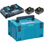Laadimiskomplekt 18V, 6,0Ah 2xBL1860B, DC18RD MAKPAC MAKITA