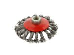 Geko Bevel Twisted Knot Steel Wire Brush M14 G00605, 100mm, M14x2mm, 12500rpm, vastupidav teraskorpus