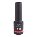 SHOCKWAVE&trade; IMPACT DUTY TRIECIENIZTURĪGAS UZGRIEŽŅU MUCIŅAS, 10 MM 1/2" IMPACT SOCKET DEEP - 1PC, 4932480328 MILWAUKEE