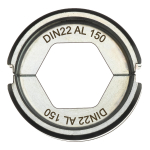 PRESES VEIDNES DIN STANDARTS, ALUMĪNIJA, DIN22 AL 150 - 1 PC, 4932451776 MILWAUKEE