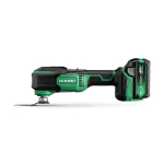 Bezvadu daudzfunkcionālais instruments, HIKOKI, CV18DAWRZ, 18V, bezsuku motors, OIS, ātra piederumu maiņa
