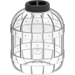 Multifunktsionaalne 10 L purk musta keeratava kaanega BROWIN 602420, 100 mm, 10 L