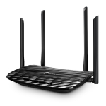 TP-Link Archer C6 traadita ruuter Wi-Fi 5 AC1200 Dual-Band 867 Mbps 5 GHz 300 Mbps 2.4 GHz 4&times; Gigabit LAN 1&times; Gigabit WAN 4&times; antenni Must
