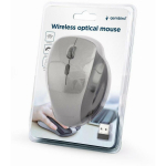 Gembird Hiir MUSW-6B-02-BG 6 nuppu, 1600 DPI, RF traadita, Ergonomiline, Pikk aku t&ouml;&ouml;iga, Must, H&otilde;be