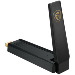 Msi traadita adapter GUAXE54, 2402 Mbit/s, 2.4-6 GHz, USB 3.2 Gen 1, WPA3, must, 1 tk.