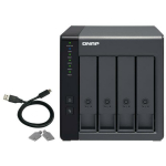 Qnap TR-004 4-bay USB 3.0 RAID laienduskorpus, 1 USB-C, 4 x 3.5-tollised SATA kettad, 65W, 100-240V AC