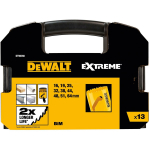 Dewalt Bi-Metal auguseente komplekt DT90350-QZ 13 tk., Must/Kollane, Integreeritud mandrel, Pilootpuurid kaasas