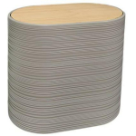 Besk Mini Pr&uuml;gikast Zinda 9136812, beež bambusest kaanega, tekstureeritud laineline pind, vastupidav plastkeha