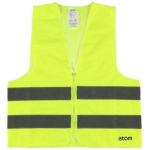 Atom peegeldav vest lastele 6187570, erekollane peegeldavate triipudega, eesmine t&otilde;mblukk, L (135-155 cm), kerge pol&uuml;ester