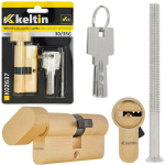 Keltin Luku silindri sisestus nupuga K02637, 30/30G mm, 3 v&otilde;tit, alumiinium, ZnAl sulam, 25000 ts&uuml;klit, kinnituskruvi kaasas