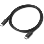 Lenovo Thunderbolt 5 USB-C&ndash;C kaabel 4X91U94411, 1 m, 80 Gbit/s, must, 0&ndash;40 &deg;C, 8K@60Hz tugi