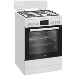 Whirlpool Kokk W6G8LMSWW, 72L, gaasipliit, elektriline ahi, valge, 4 p&otilde;letit, automaatne s&uuml;&uuml;de, auru tehnoloogia