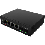 Lanberg L&uuml;liti 4 porti ILGE-4P-2S-90, 3x10/100/1000 PoE+, 1x10/100/1000 PoE++, 2x1000Base-X SFP, 90W, 12Gbps, metallkorpus