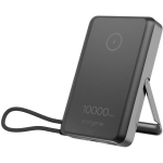 Gembird PB10-WPC15MS-01 Magnetiline juhtmevaba akupank, 10000 mAh, 15W, must, USB Type-C, magnetiline laadimine
