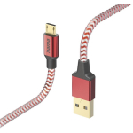 Hama Laadimiskaabel 00201556, 1.5m, punane, USB 2.0, Micro-USB, USB Type-A, 3A, 480Mbit/s, Quick Charge