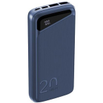 Navitel Power Bank PWR20 MX Blue, 20000mAh, 3.7V, 74Wh, 2 USB-A porti, kahepoolsed USB-C port