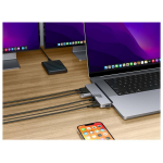 Hyper dokkija DUO PRO 7-in-2 USB-C, HD575-GRY-GL, 1xEthernet, 1xHDMI