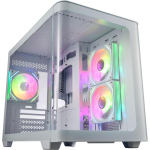 FSP S380-WA Mid Tower korpus, valge, Micro ATX, Mini-ITX, 2xUSB 3.0, USB-C, 445mm GPU, 160mm CPU, ARGB ventilaatorid
