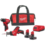 Milwaukee M12 BLPP2A-402B 4933499692, 12V, 2x4Ah, Li-ion, puur, saag, laadija, kott
