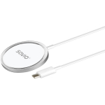 Savio LA-11 magnetiline juhtmevaba laadija, 15 W, 1 m, Qi 1.2, 12 V, valge