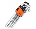 Se&scaron;stūra atslēgu komplekts 9gab., 1.5-10mm, CrV, garās 25-006 POLAX