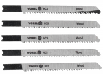 Vorel saagide terad 27833, 5 tk, 100 mm, 1.5 mm, HCS, 65Mn, 10 TPI, puidule, vineerile, U t&uuml;&uuml;p