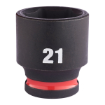 SHOCKWAVE&trade; IMPACT DUTY TRIECIENIZTURĪGAS UZGRIEŽŅU MUCIŅAS, 21 MM 3/8" IMPACT SOCKET STD - 1 PC, 4932480278 MILWAUKEE