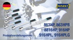 Hazet L&ouml;&ouml;kt&ouml;&ouml;ri 916HPLG, 414-614mm, 1/2 tolli, 90 hammast, kroomitud, ergonoomiline, pikendatav