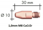 Kontaktd&uuml;&uuml;s CuCrZr M8x30x10 - 1,0mm, ABICOR BINZEL, 140.0316